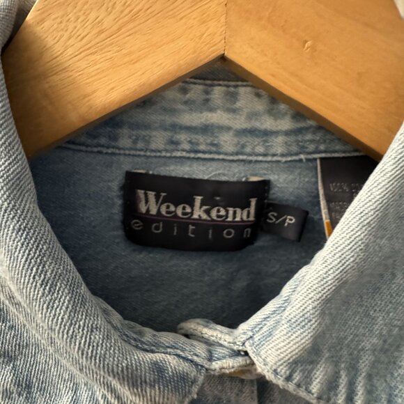 Vintage Weekend Edition Denim Button-up Shirt - Women's Small - Picture 2 of 2